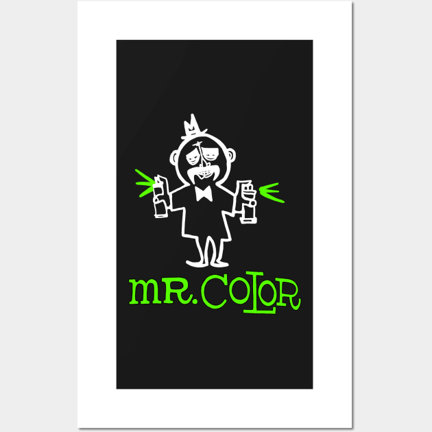 Dat Guy Mr Color green Wall Art by HacknStack